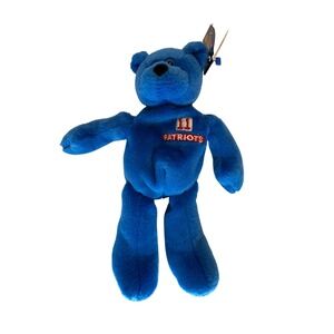 NWT Pro Bears Limited‎ Treasures Patriots Bledsoe #11 Plush Bear Blue Stuffed